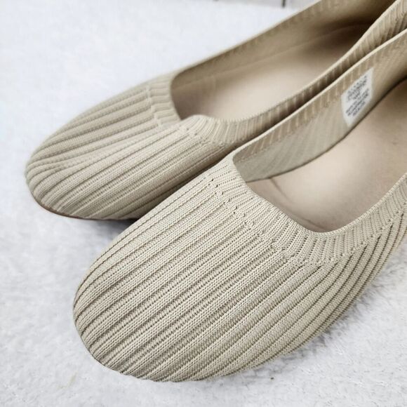 Danskin Hope Knit Ballerina Nude Flats Size 9 - Picture 5 of 8